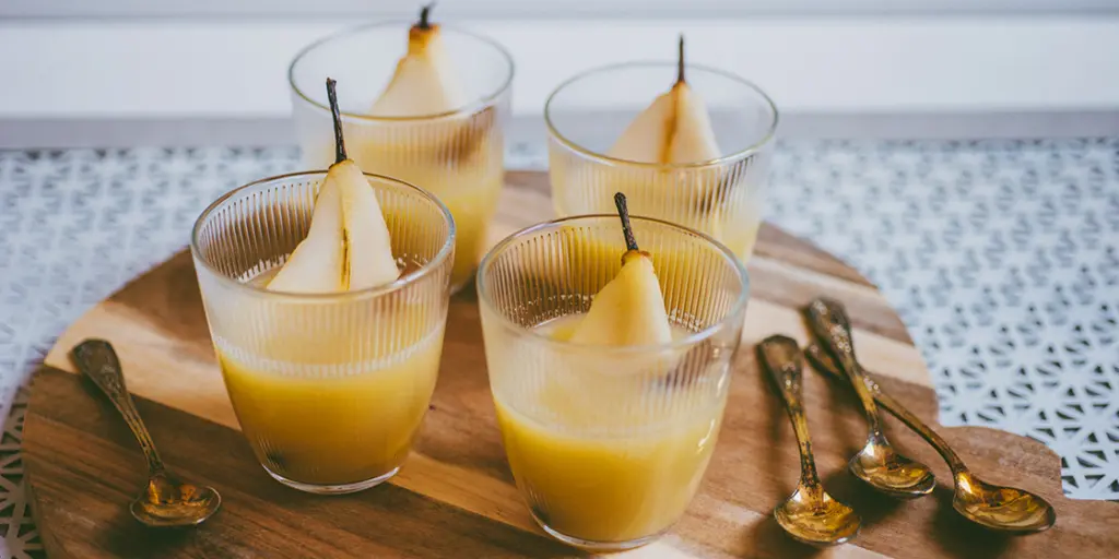Boisson chaude poire & gingembre