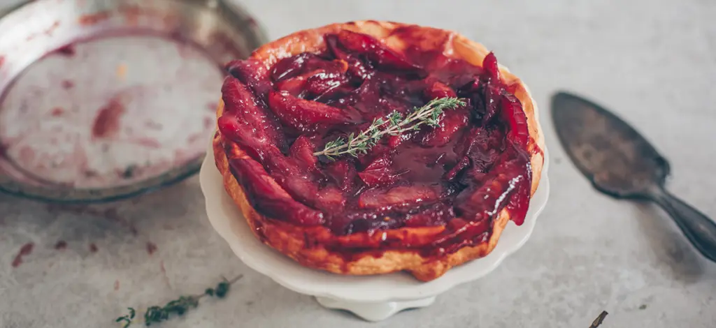 Tarte tatin aux prunes