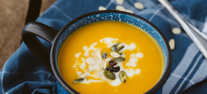 Soupe de carottes rôties au cumin