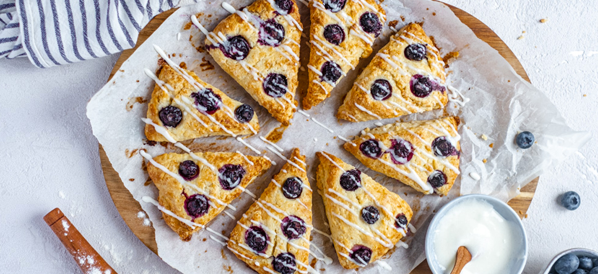 Scones aux myrtilles