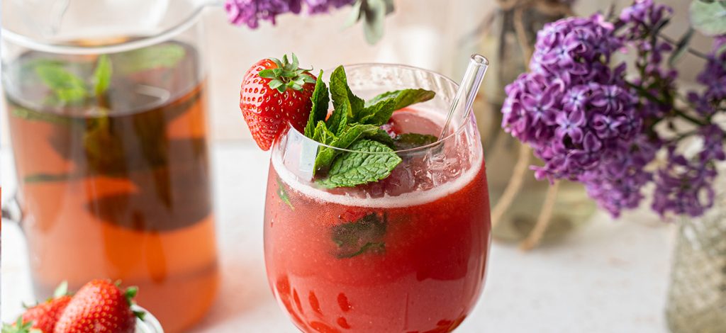 Mocktail hibiscus fraise