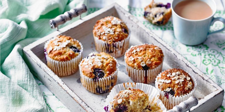 Muffins aux bananes et myrtilles